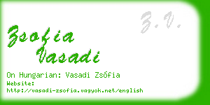 zsofia vasadi business card